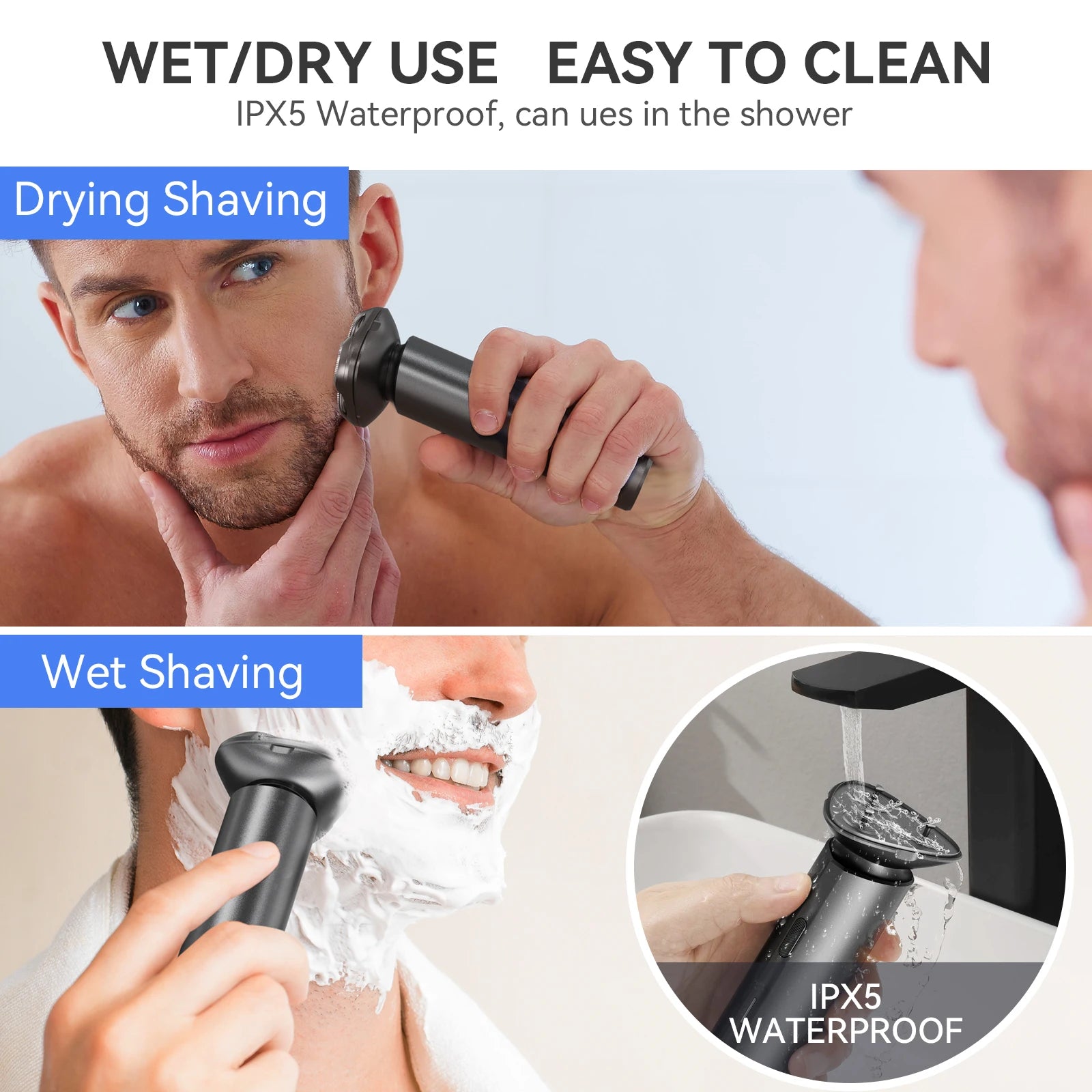 Kensen Electric Shaver for Men Rechargeable 3D Floating Magnetic Cutter